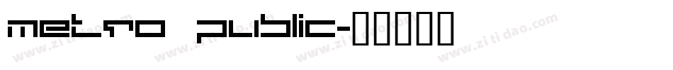 metro public字体转换